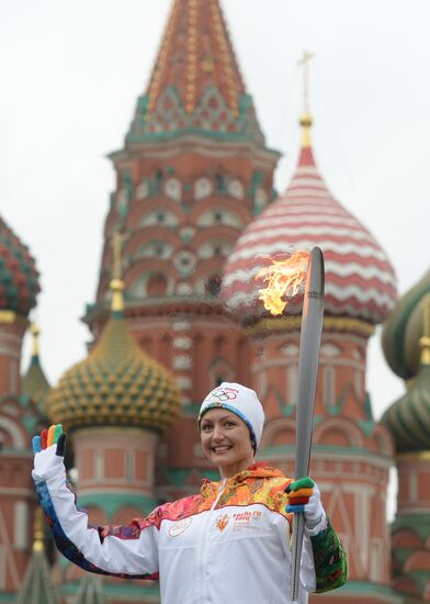 Эстафета Олимпийского огня. Москва. День 1