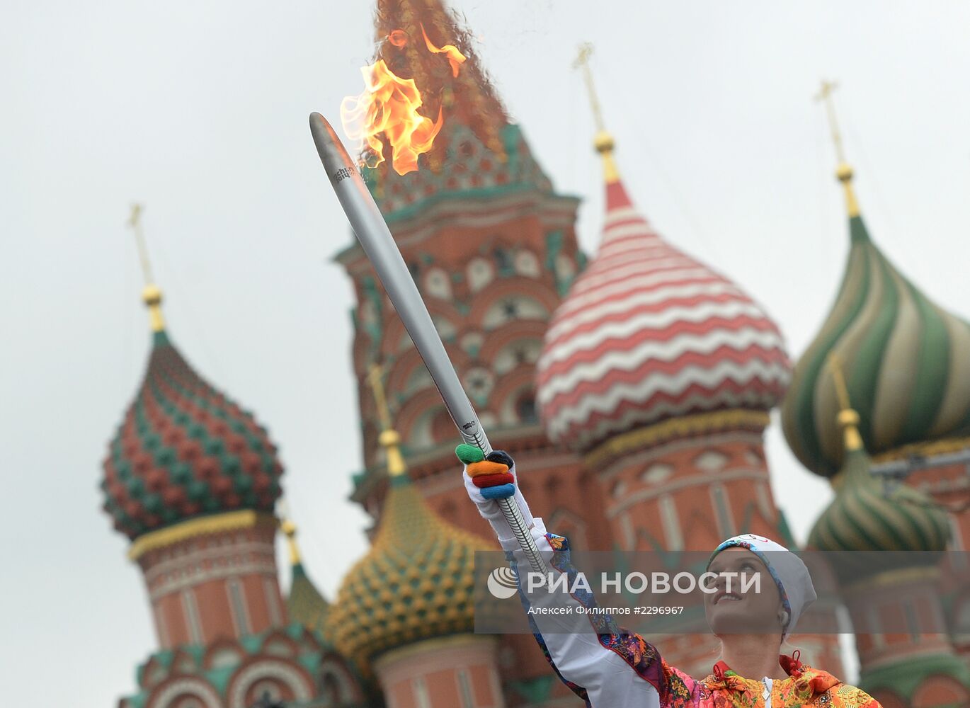 Эстафета Олимпийского огня. Москва. День 1