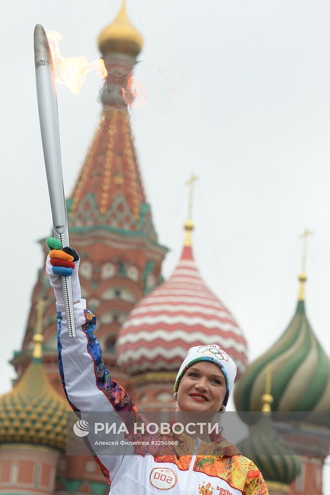 Эстафета Олимпийского огня. Москва. День 1