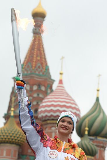 Эстафета Олимпийского огня. Москва. День 1