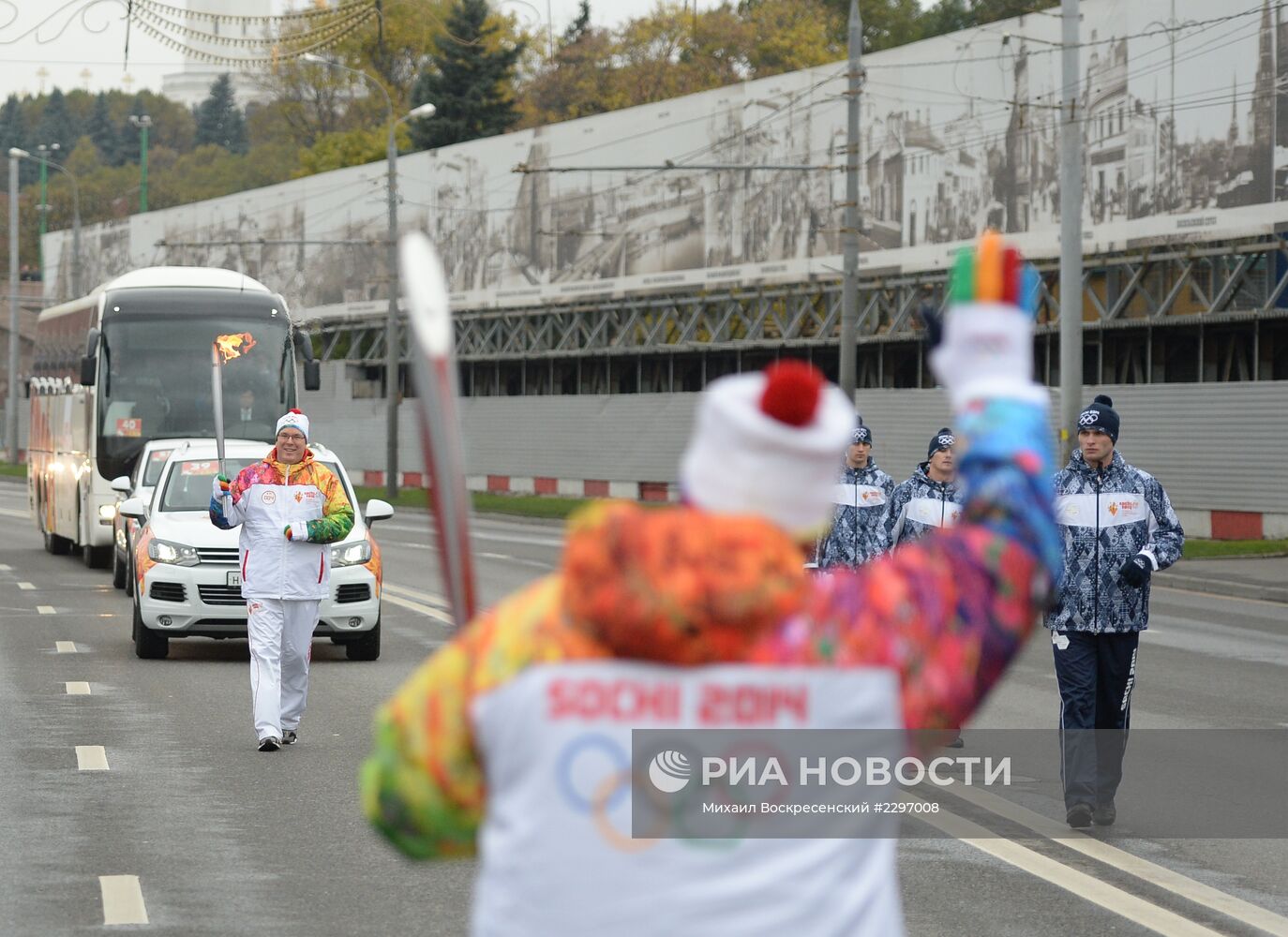 Эстафета Олимпийского огня. Москва. День 1