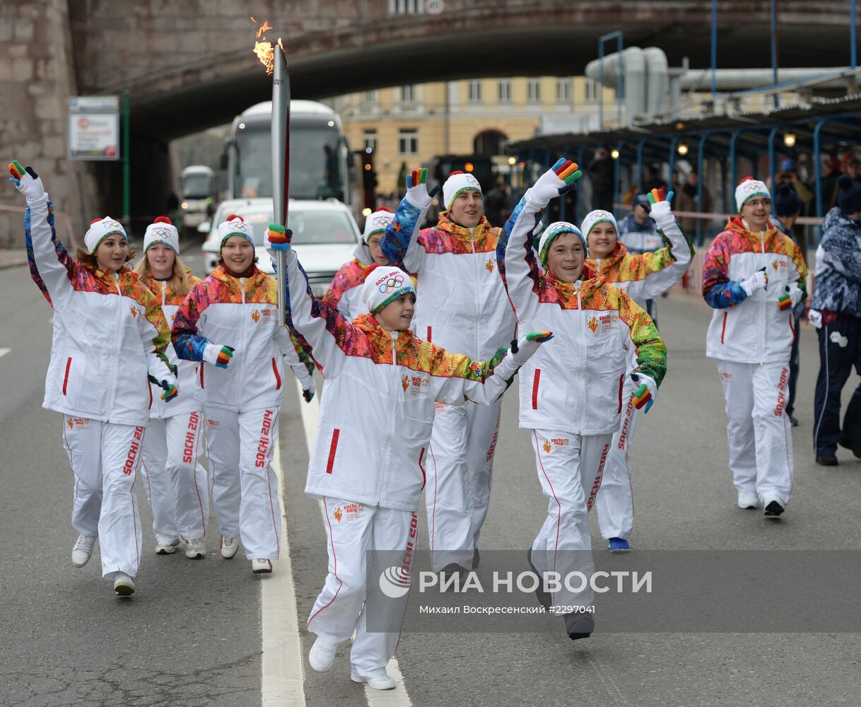 Эстафета Олимпийского огня. Москва. День 1