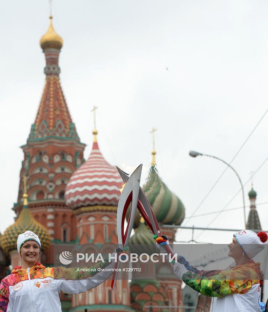 Эстафета Олимпийского огня. Москва. День 1