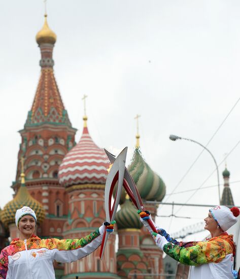 Эстафета Олимпийского огня. Москва. День 1