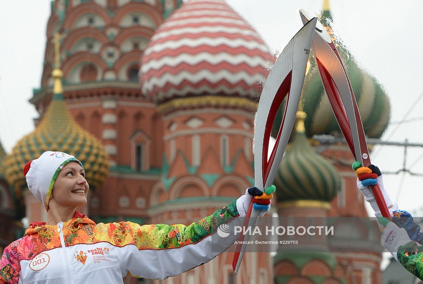 Эстафета Олимпийского огня. Москва. День 1