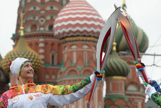 Эстафета Олимпийского огня. Москва. День 1