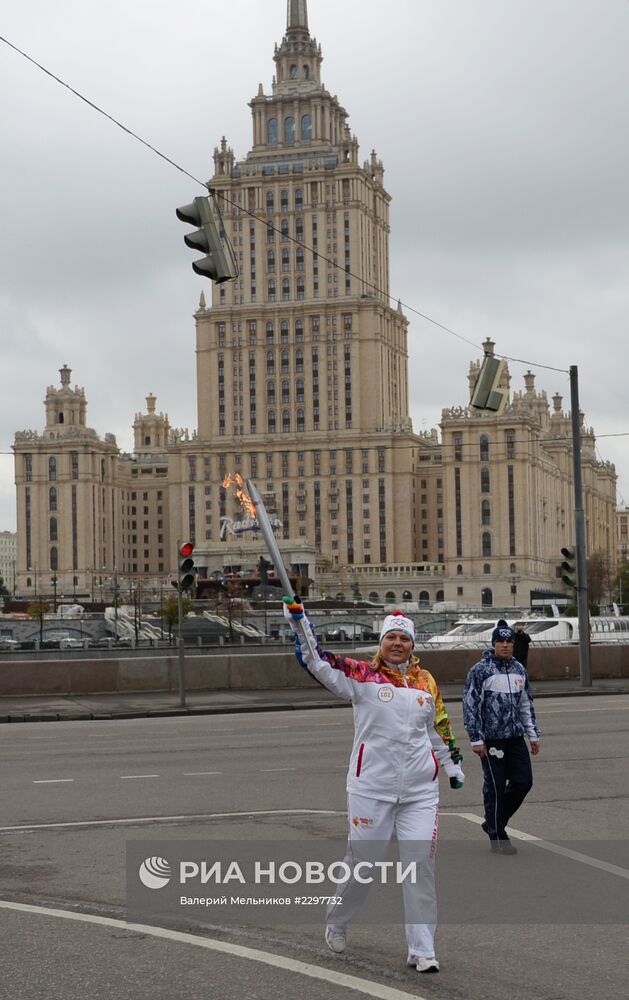 Эстафета Олимпийского огня. Москва. День 2