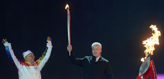 Эстафета Олимпийского огня. Москва. День 2