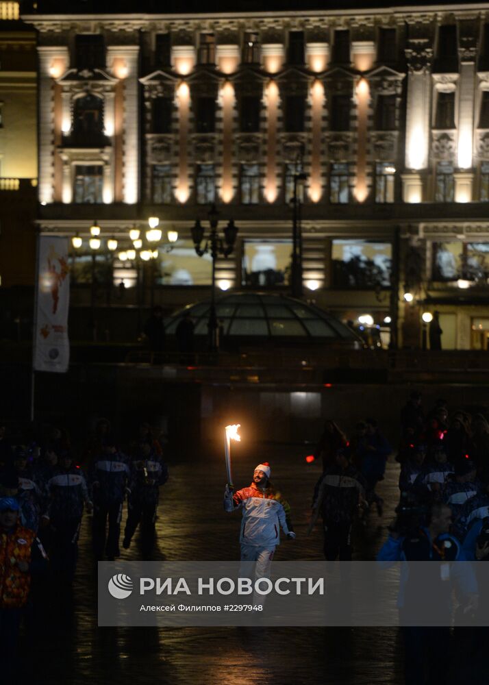 Эстафета Олимпийского огня. Москва. День 2