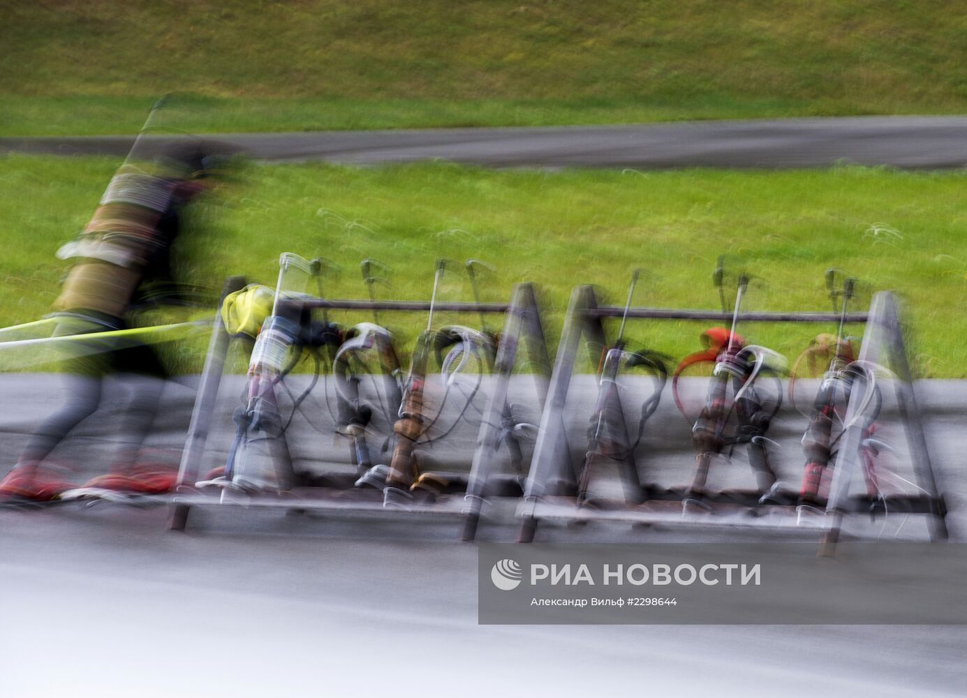 Тренировка женской сборной России по биатлону