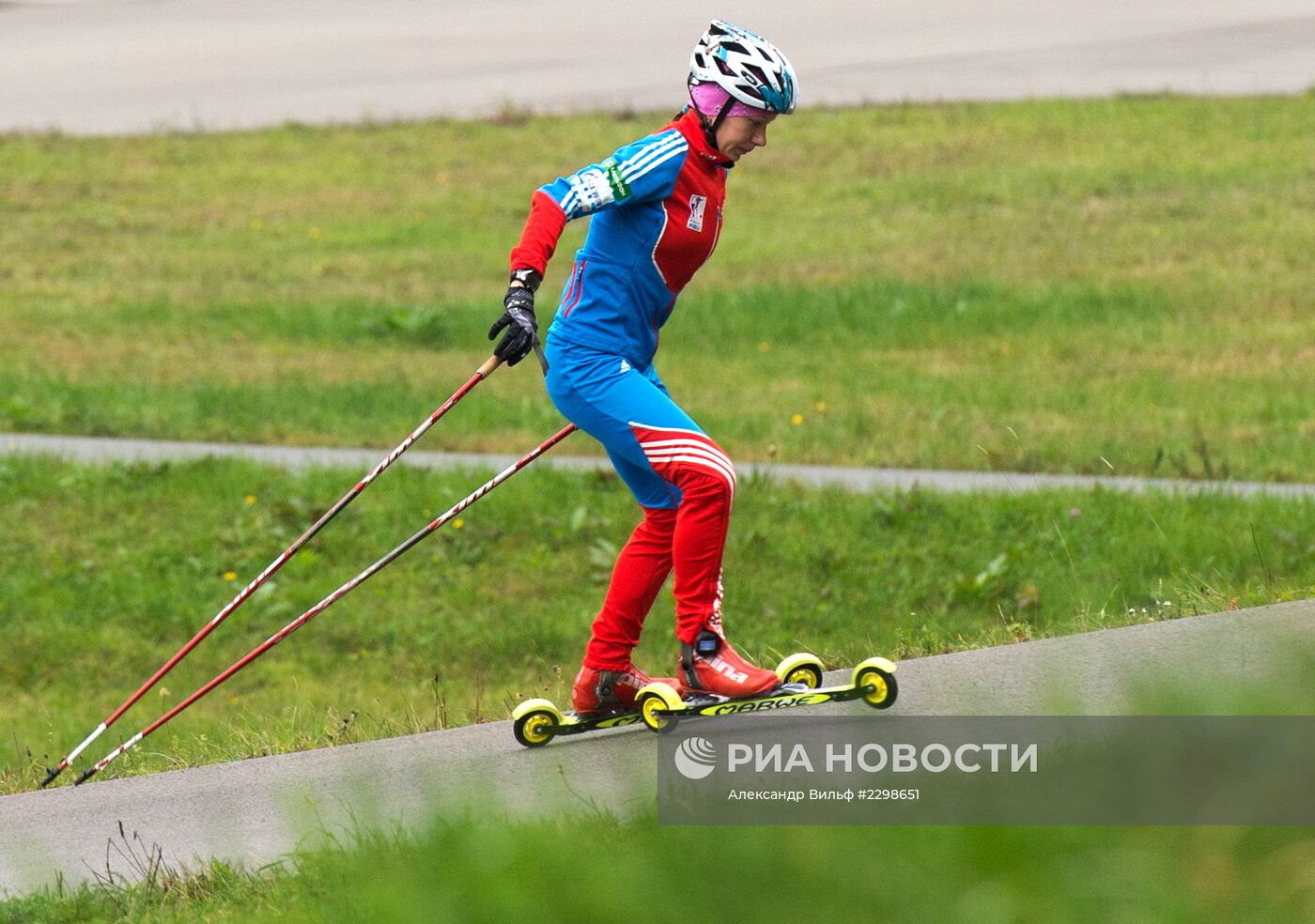 Тренировка женской сборной России по биатлону