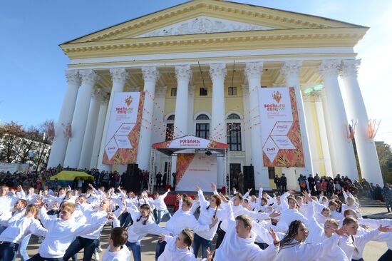 Эстафета Олимпийского огня. Рязань