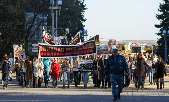 Акция "Антимеховой марш" в регионах России