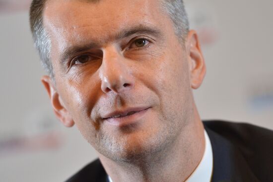 Пресс-конференция Михаила Прохорова