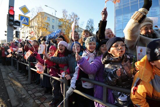 Эстафета Олимпийского огня. Петрозаводск