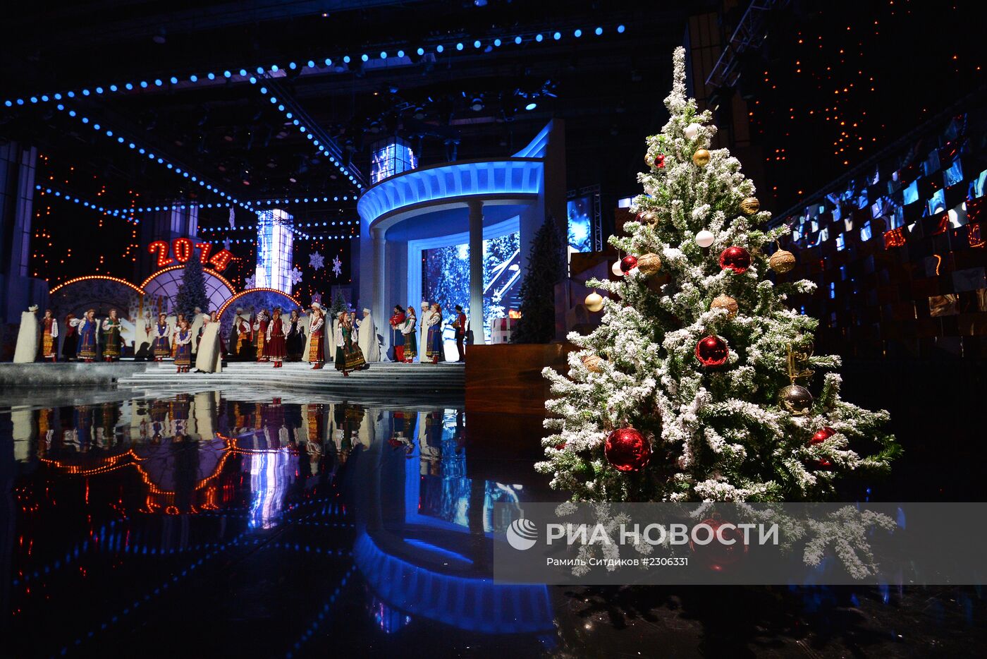 Съемки Новогодней программы телеканала "Культура"