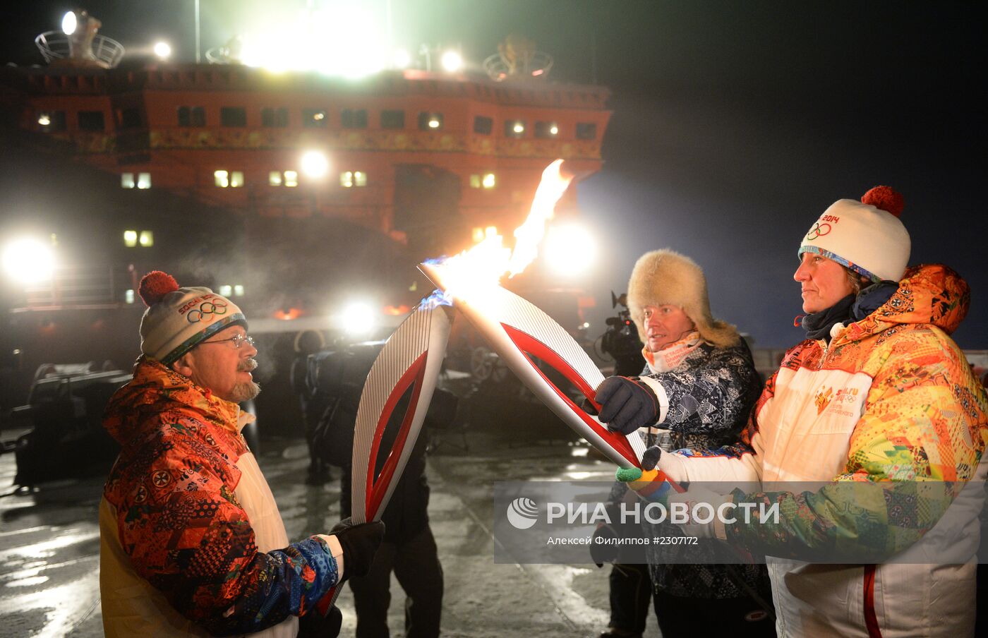 Эстафета Олимпийского огня. Северный полюс