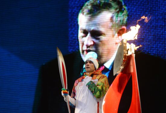 Эстафета Олимпийского огня. Гатчина