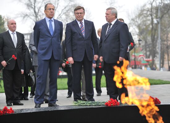 Встреча глав МИД России и Украины С.Лаврова и Л.Кожары