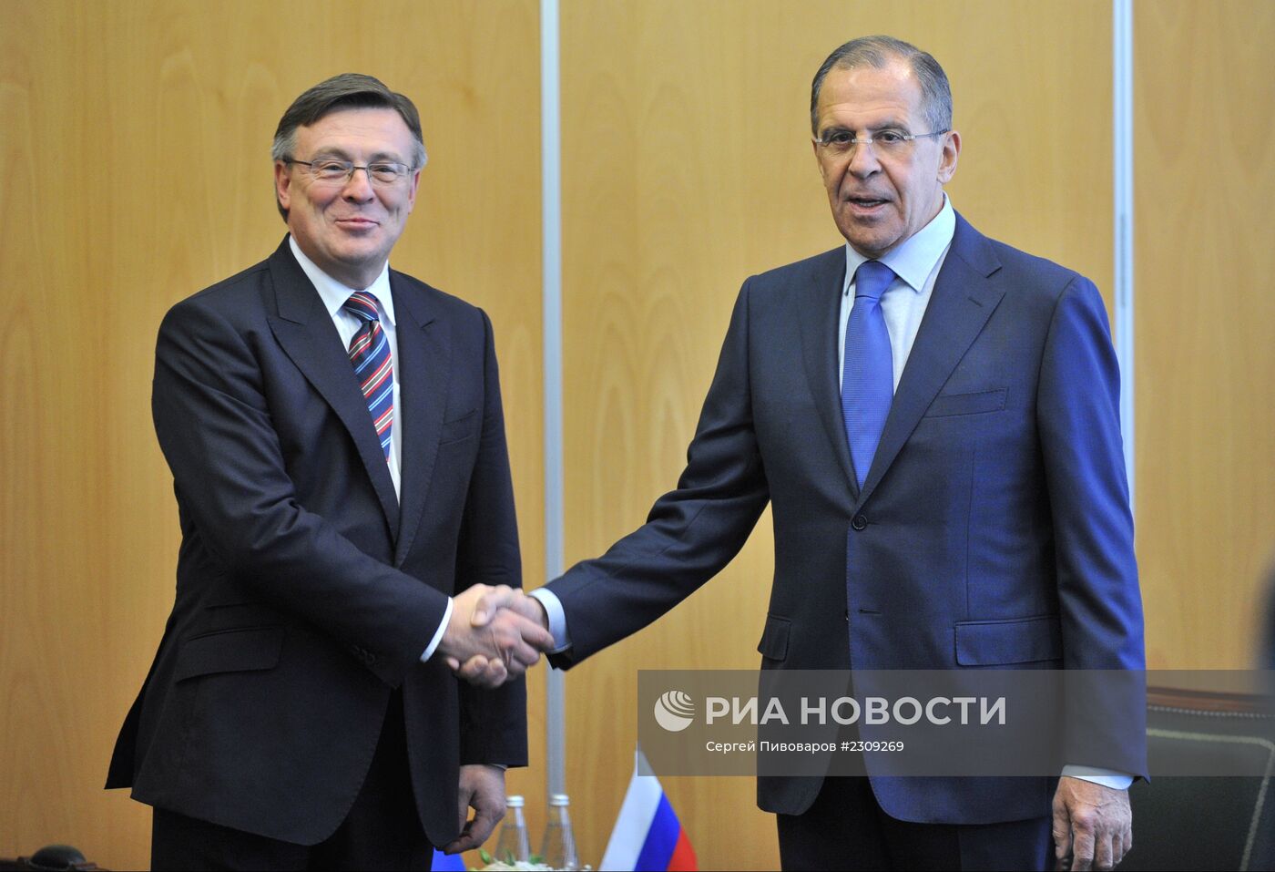 Встреча глав МИД России и Украины С.Лаврова и Л.Кожары