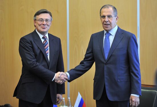 Встреча глав МИД России и Украины С.Лаврова и Л.Кожары