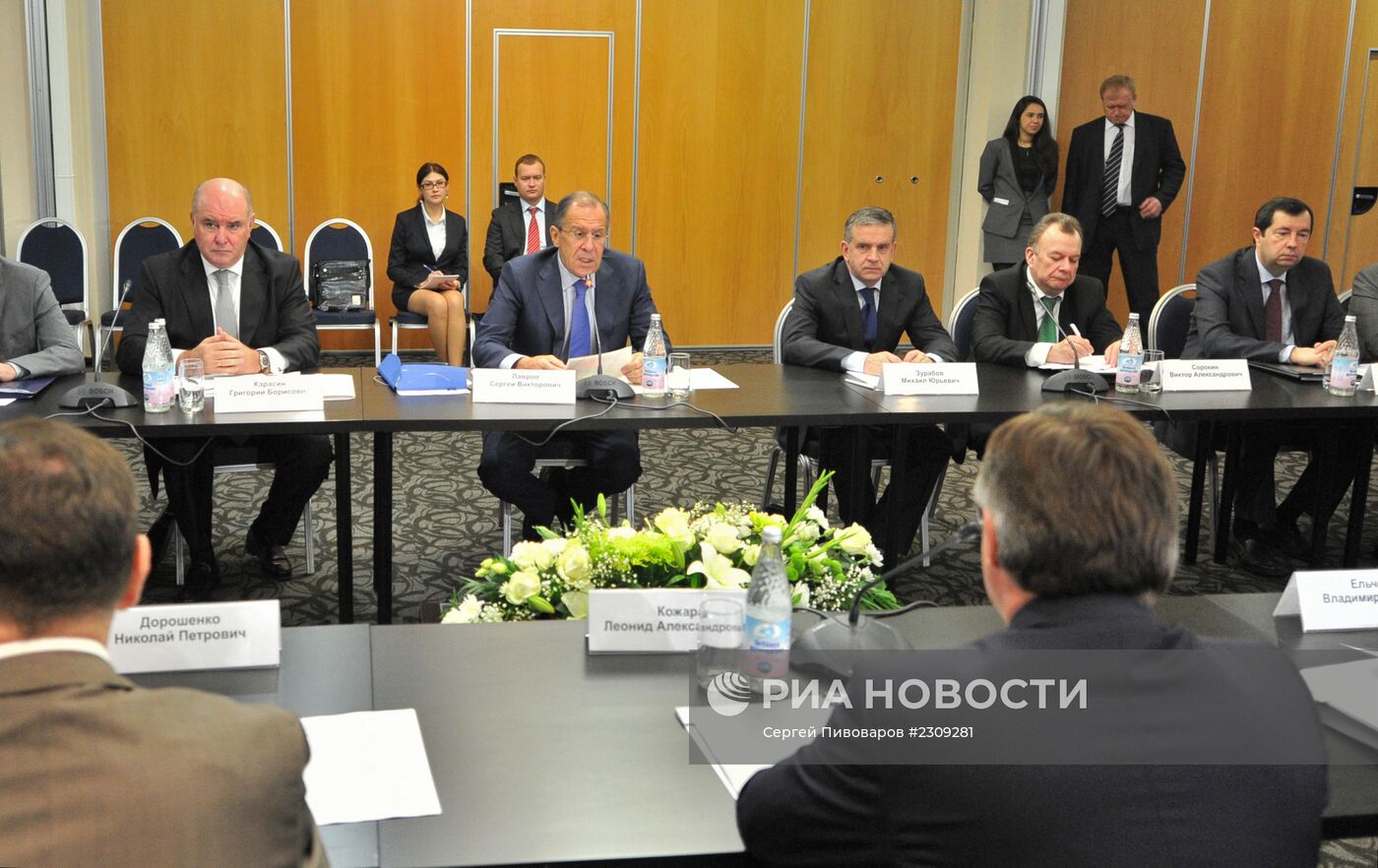 Встреча глав МИД России и Украины С.Лаврова и Л.Кожары