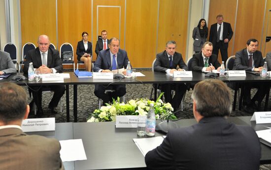 Встреча глав МИД России и Украины С.Лаврова и Л.Кожары