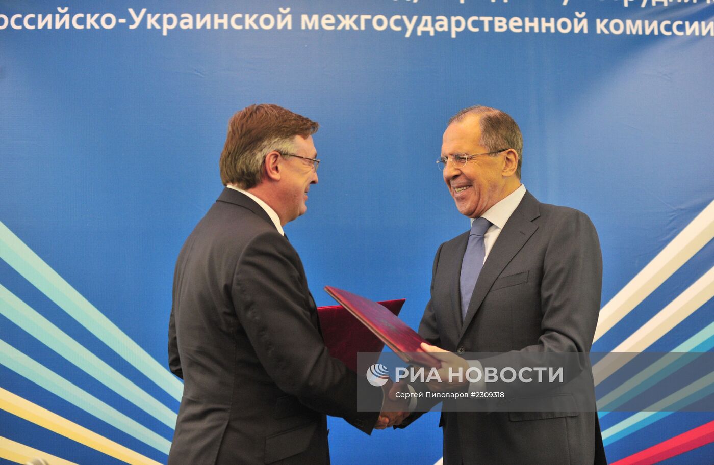 Встреча глав МИД России и Украины С.Лаврова и Л.Кожары