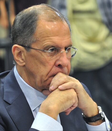 Встреча глав МИД России и Украины С.Лаврова и Л.Кожары