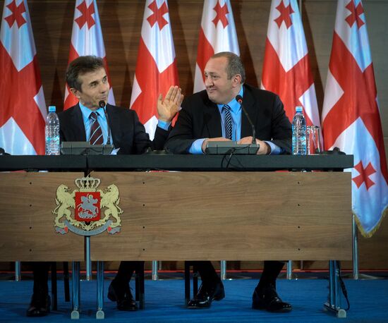 Пресс-конференция Бидзины Иванишвили и Георгия Маргвелашвили