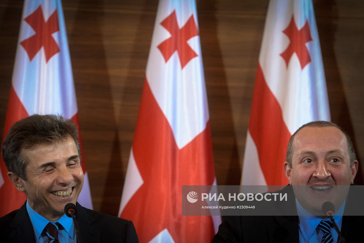 Пресс-конференция Бидзины Иванишвили и Георгия Маргвелашвили