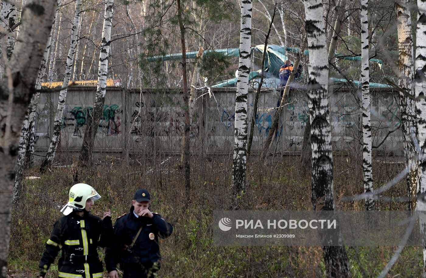Вертолет Ка-52 упал в районе Выхино-Жулебино на юго-востоке Москвы