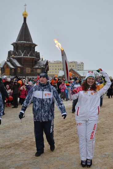 Эстафета Олимпийского огня. Нарьян-Мар