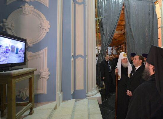 Д.Медведев посетил Воскресенский Ново-Иерусалимский монастырь