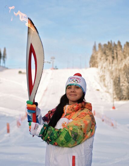 Эстафета Олимпийского огня. Ханты-Мансийск