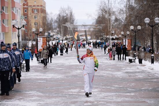 Эстафета Олимпийского огня. Ханты-Мансийск