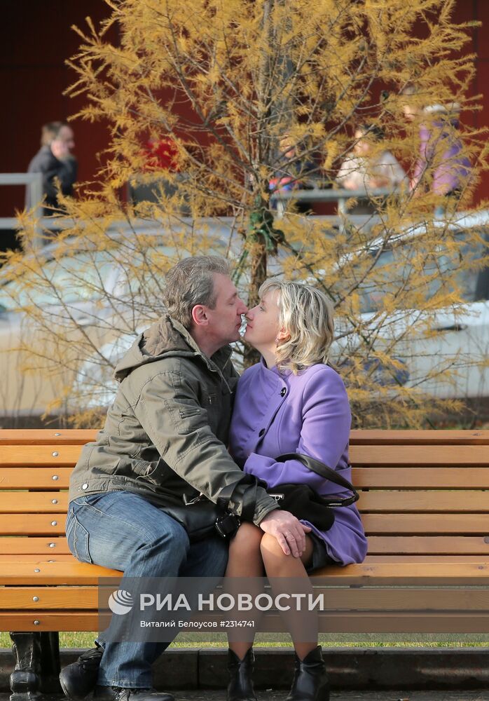 Теплая погода в Москве