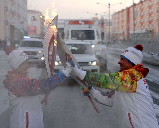 Эстафета Олимпийского огня. Норильск