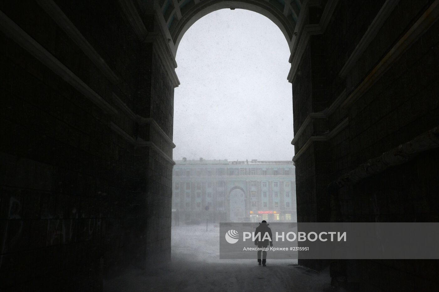 Метель в Норильске