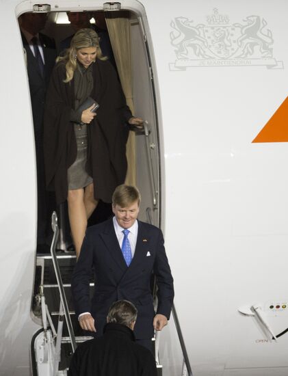 Король Нидерландов Виллем-Александр и королева Максима прибыли в Россию