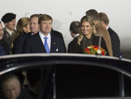 Король Нидерландов Виллем-Александр и королева Максима прибыли в Россию