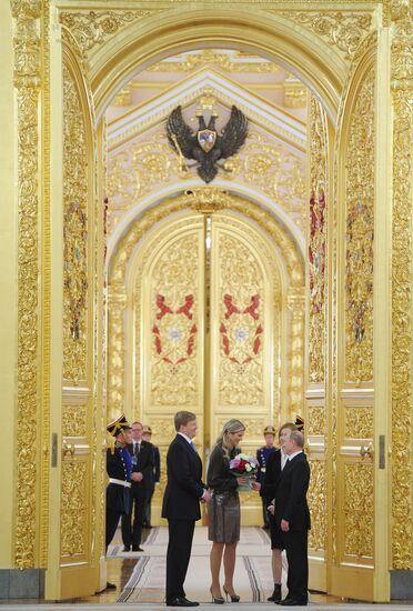 В.Путин принял в Кремле короля Нидерландов