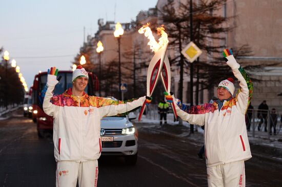 Эстафета Олимпийского огня. Магадан