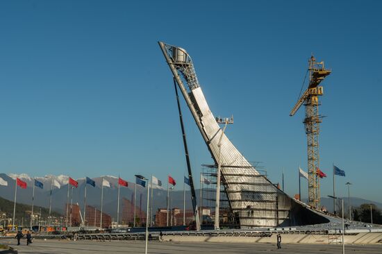 Строительство Олимпийских объектов в Имеретинской долине