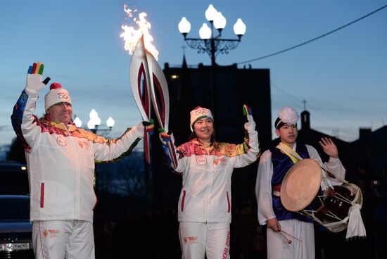 Эстафета Олимпийского огня. Южно-Сахалинск