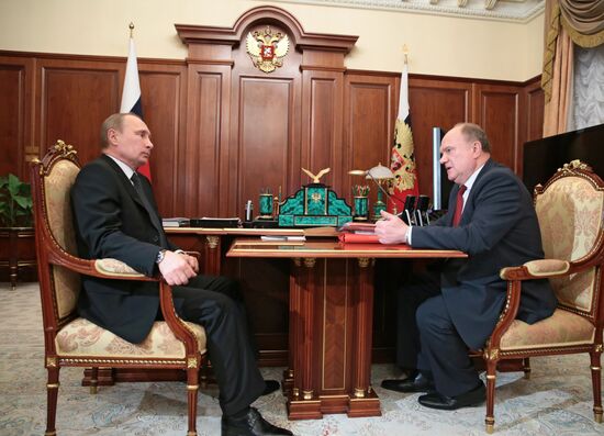 В.Путин встретился с Г.Зюгановым