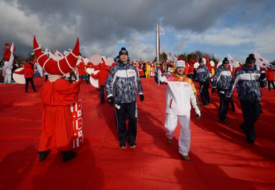 Эстафета Олимпийского огня. Байкал
