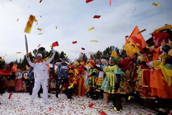 Эстафета Олимпийского огня. Байкал