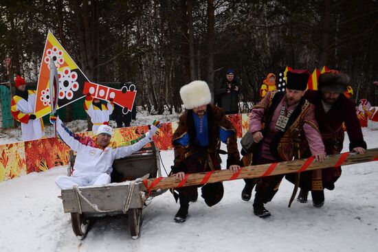 Эстафета Олимпийского огня. Байкал