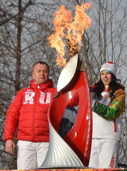 Эстафета Олимпийского огня. Байкал
